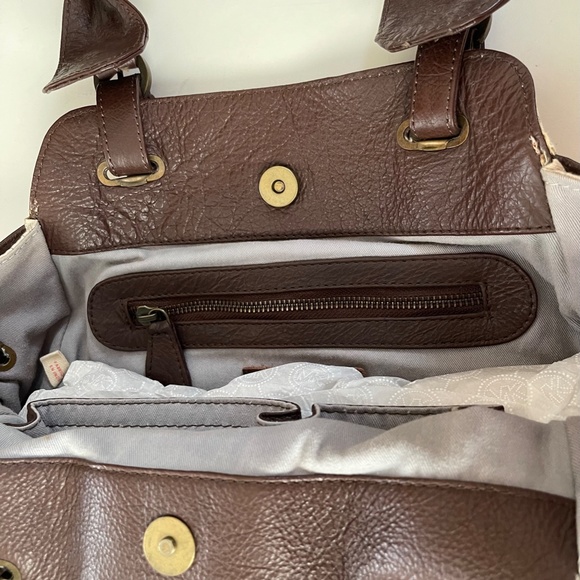 $178! Jasper & Jeera Silk, Leather & Canvas Tote Bag in Pristine Condition - Picture 10 of 13